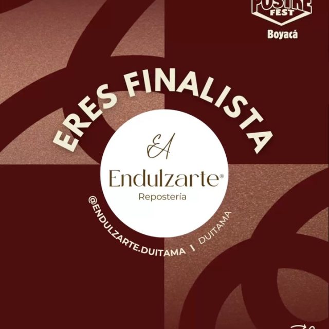 ¡Finalista! 🎉 @endulzarte.duitama estás en el Top 4 de los mejores postres de Boyacá 👏🏼🍮 Dejando en alto el nombre de Duitama en el Postre Fest Boyacá 2026 👑✨

Gracias por darlo todo en esta primera edición del festival 🤎

Nos vemos en una final épica 😎🔥