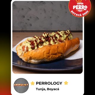✨Ganador del Super Perro Fest Boyacá 2025 🌭 Felicitamos a Arepology, creador de “Perrology” una propuesta que destacó por su creatividad. Gracias por ser parte de esta edición 👏🏼 
.
#tunja #superperrofest #perrofest #boyaca