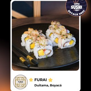 ✨Ganador del Super Sushi Fest Boyacá 2025 🍣 Felicitamos a Furai Gastro Bar, creador de una propuesta que destacó por su experiencia en mesa y sabor. Gracias por ser parte de esta edición 👏🏼 
.
#duitama #supersushifest #sushifest #boyaca
