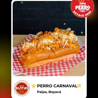 ✨Ganador del Super Perro Fest Boyacá 2025 🌭 Felicitamos a Super Alitas, creador de “Perro Carnaval” una propuesta que destacó por su innovación. Gracias por ser parte de esta edición 👏🏼 
.
#paipa #superperrofest #perrofest #boyaca