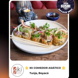 ✨Campeón del Super Sushi Fest Boyacá 2025 🍣 Felicitamos a Iki Comedor Asiático, creador de una propuesta que destacó y conquistó al jurado, con sus ingredientes y mezcla de sabores. Gracias por ser parte de esta edición 👏🏼 
.
#tunja #supersushifest #sushifest #boyaca