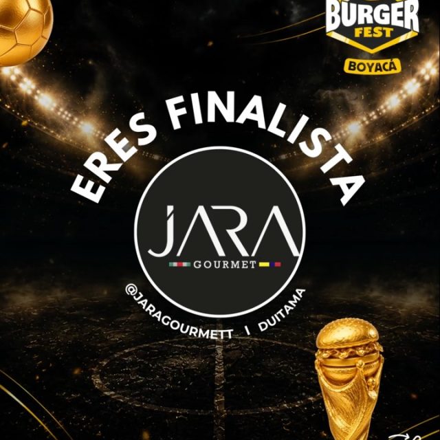 ¡Finalista! 🎉 @jaragourmett estás en el Top 4 de las mejores Burgers de Boyacá 👏🏼🍔 Dejando en alto el nombre de Duitama en el Burger Fest Boyacá 2026 edición Mundialista 🏆🔥

Gracias por darlo todo en esta primera edición de Sabores del Mundo! 

Nos vemos en una final épica 😎🔥