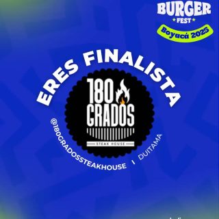 ¡Finalista! 🎉 @180gradossteakhouse estás en el Top 4 de las mejores Hamburguesas de Boyacá 👏🏼 dejando en alto el nombre de Duitama en el Burger Fest Boyacá 2025 🍔🔥 Nos vemos en una final épica 😎